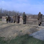 Red Army troops standing guard